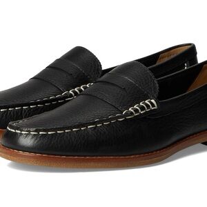 Sperry Seaport Black Leather Loafers with Tan Sole – Women’s Size 7